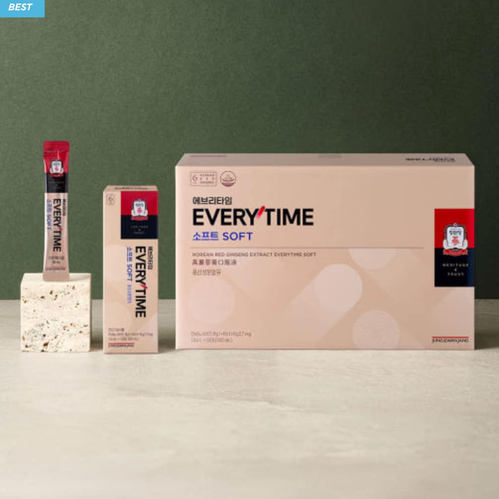 CheongKwanJang Everytime Soft Korean Red Ginseng liquid sticks, 10 mL × 50