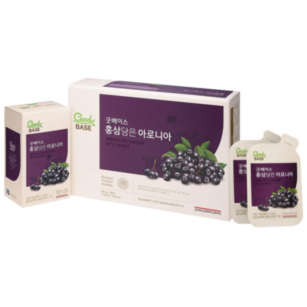 CheongKwanJang Good Base Aronia Red Ginseng Drink, 50 mL × 30 pouches
