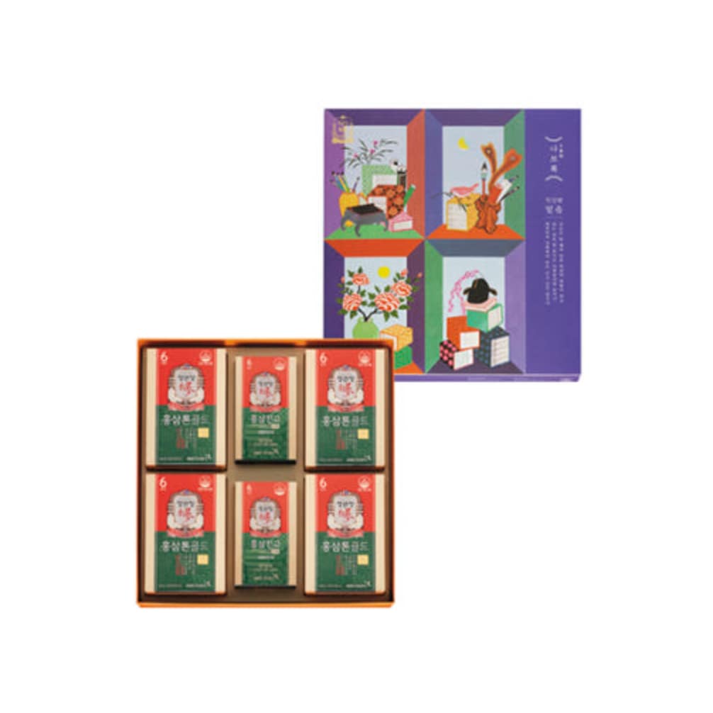 CheongKwanJang Red Ginseng Gift Set with Tonic Gold pouches and Jin Go honey paste sticks (800 mL + 200 g)