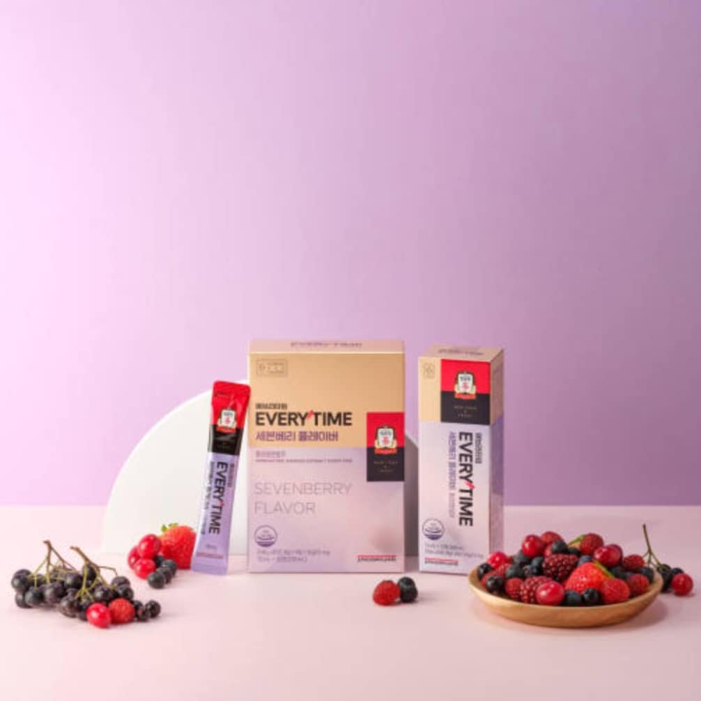 Everytime Sevenberry Flavor Korean Red Ginseng Stick (10ml × 20 sticks)