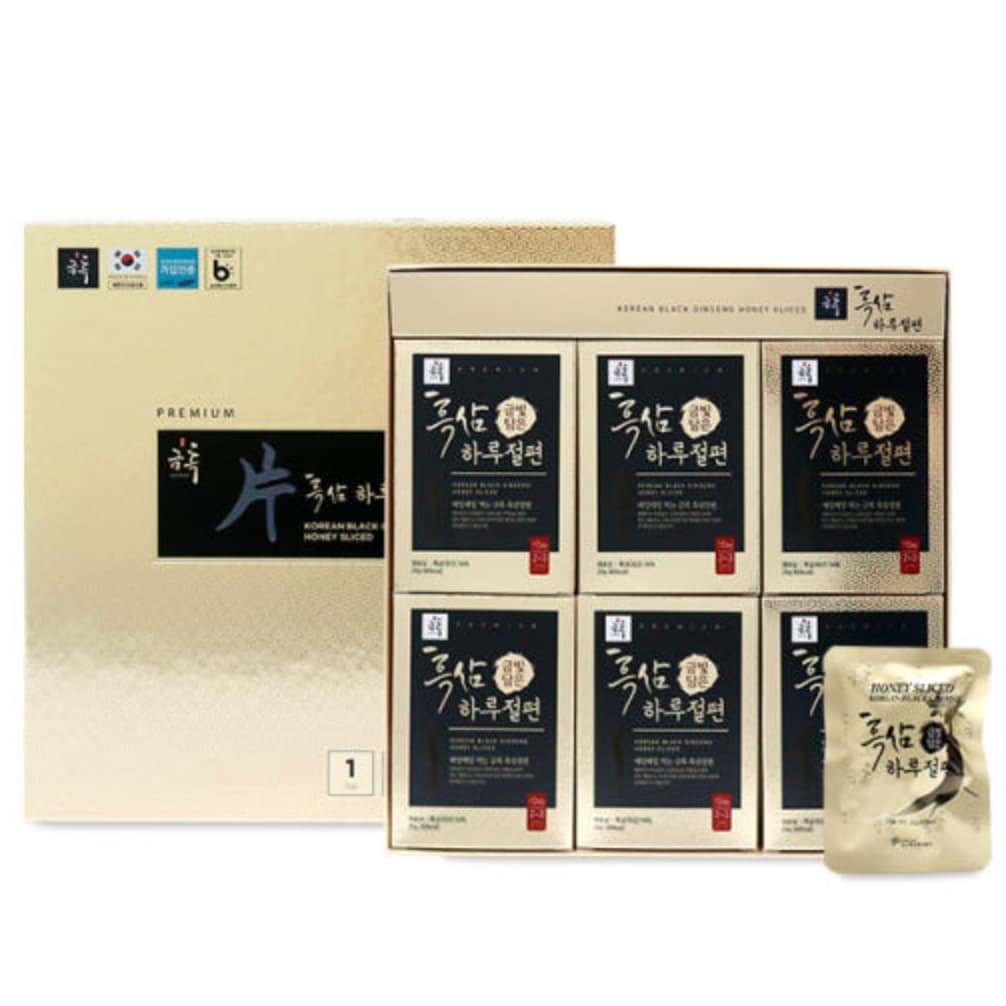 GeumHeuk Black Ginseng Daily Slices, 20 g × 6 packs (120 g)