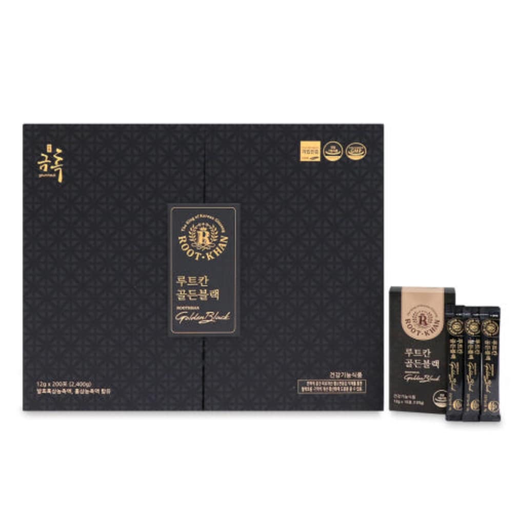 GeumHeuk RootKhan Golden Black fermented black ginseng supplement (12 g × 200 packs / 2,400 g)