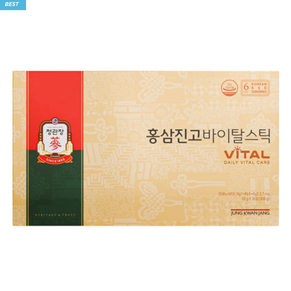 CheongKwanJang Red Ginseng Vital Stick — 10 g × 30 Korean Red Ginseng Paste Sticks