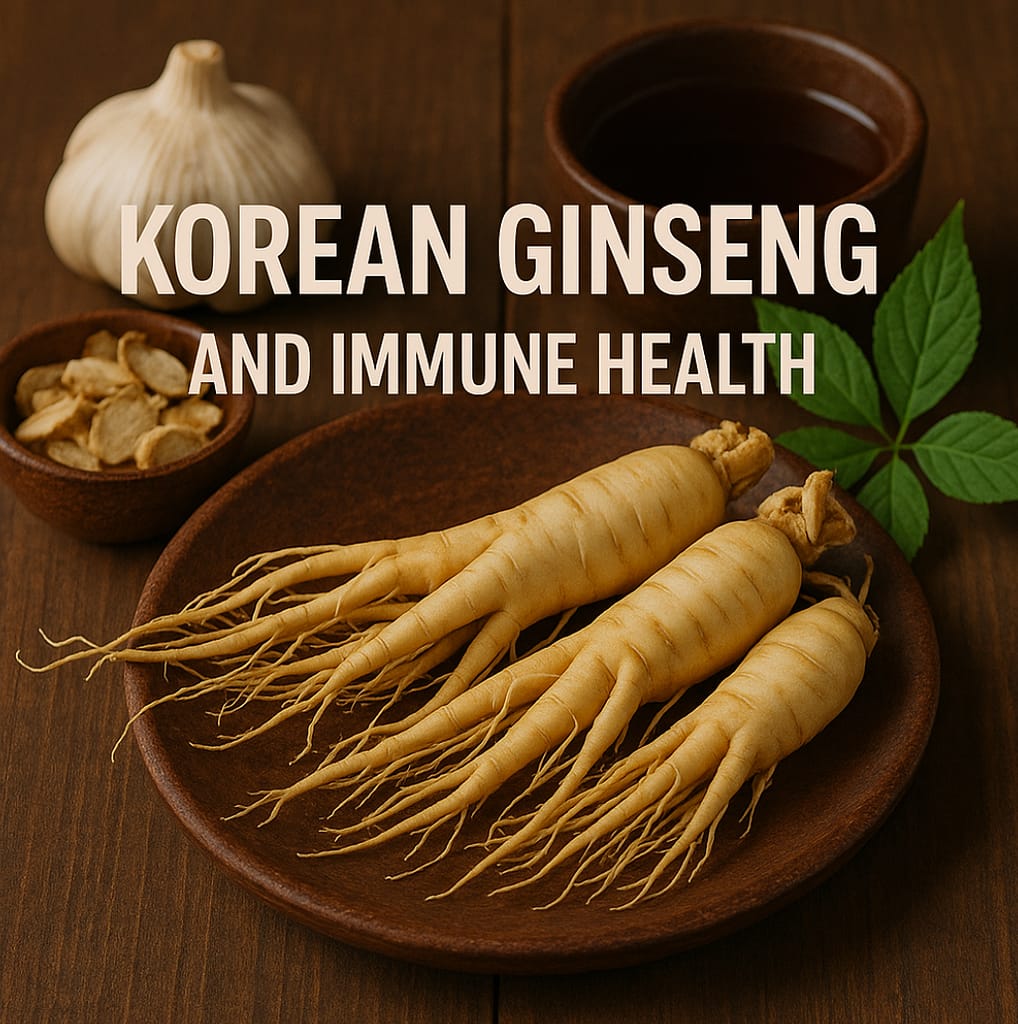 Korean ginseng roots supporting immune system and vitality