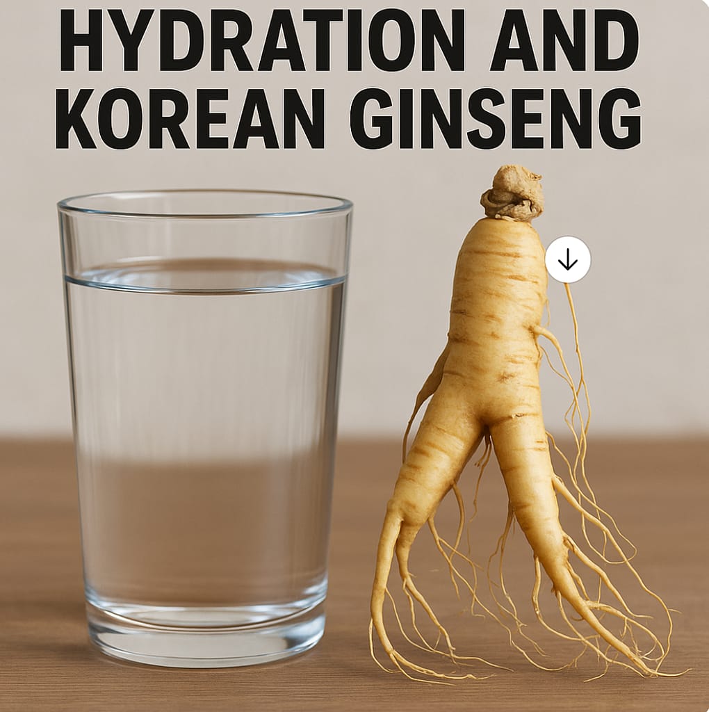 Hydration and Korean Ginseng: A synergy for vitality and balance.