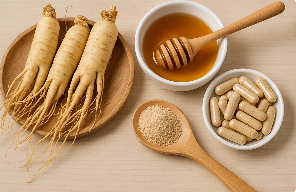 Korean ginseng roots and supplements supporting bone and joint health
