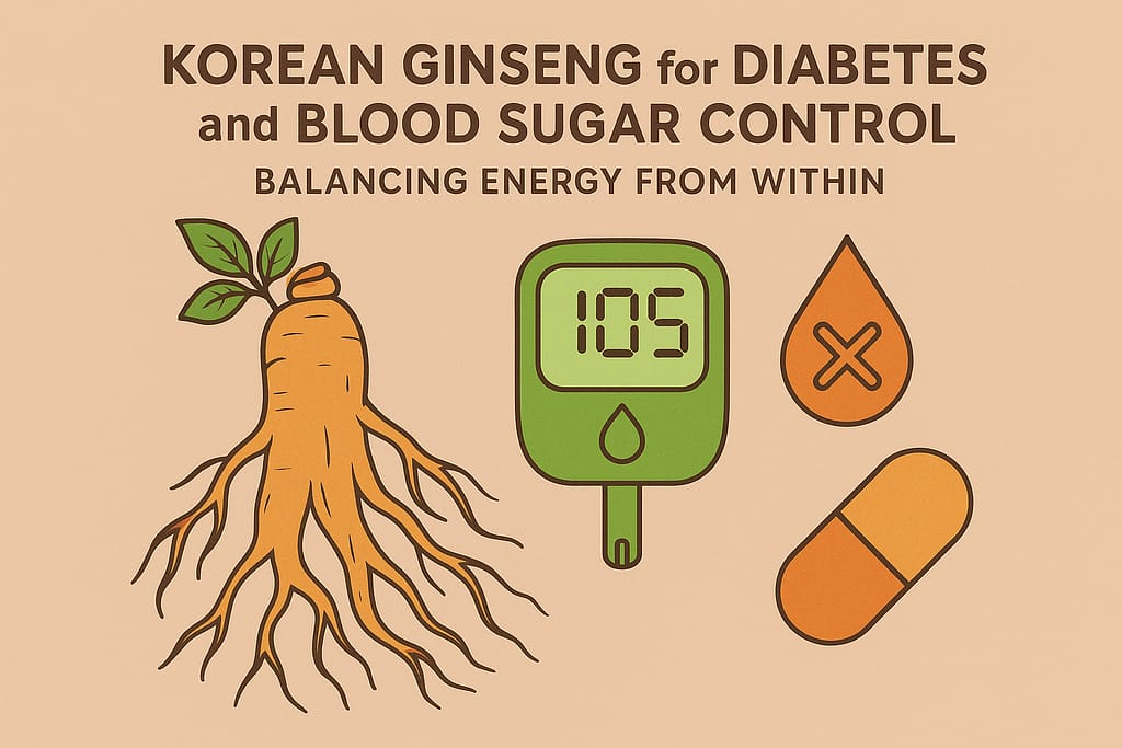 Korean Ginseng supporting blood sugar balance and metabolic health