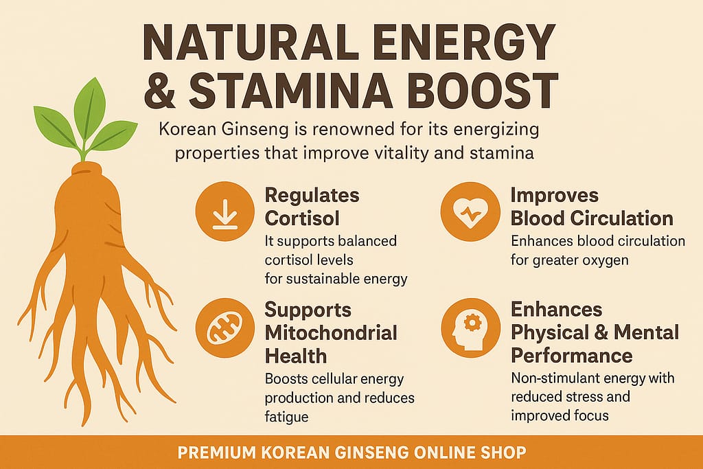 Korean Ginseng natural energy booster infographic