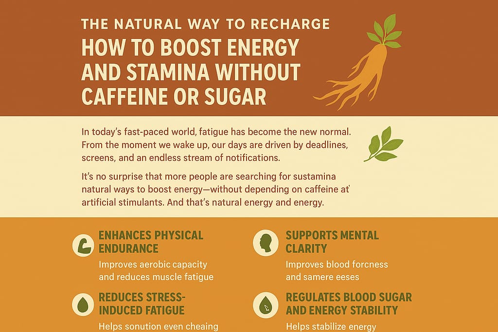 Natural energy and stamina boost with Korean ginseng