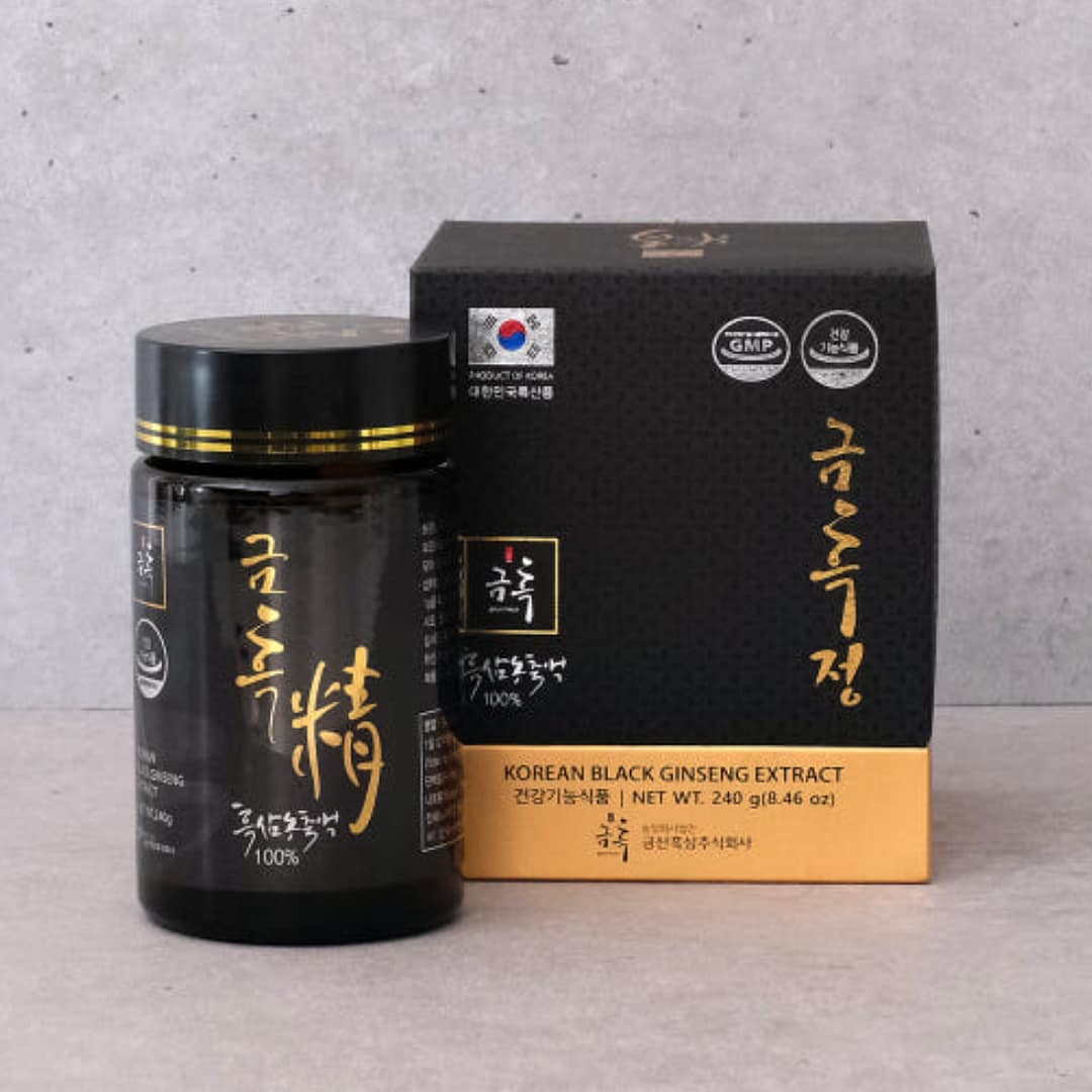 GeumHeuk Black Ginseng Extract 100% – premium Korean black ginseng concentrate (240 g)