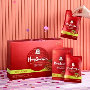 CheongKwanJang Hong Sam Won Delight — Zero-Calorie Korean Red Ginseng Drink Mix Sticks