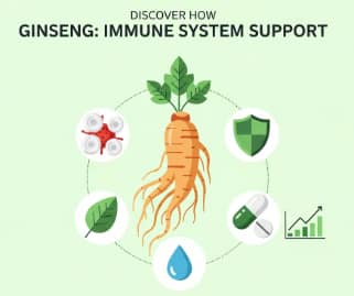 Ginseng root and powder — Ginseng for immune system support