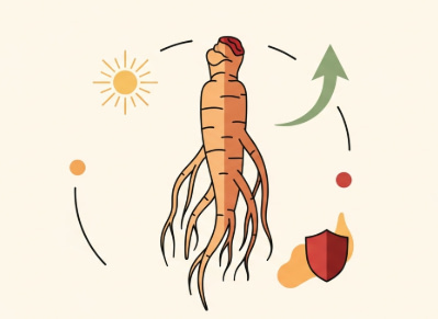 Korean ginseng supporting energy during menopause fatigue