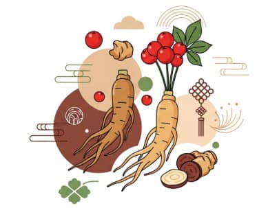 Korean ginseng root supporting healthy aging naturally