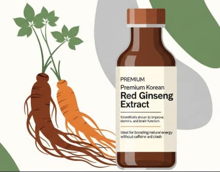 Korean Red Ginseng supplement for natural energy and mental focus