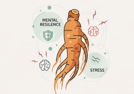 Korean ginseng supporting stress recovery and mental motivation