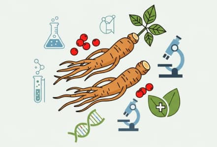 Korean ginseng root supporting science-based wellness