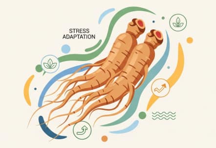 Korean ginseng root supporting stress and fatigue recovery