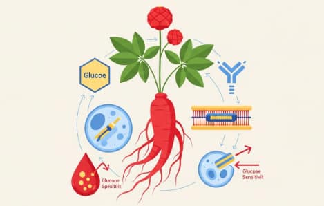 Korean ginseng supplement supporting healthy blood sugar regulation