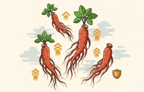 Korean ginseng supporting stress balance and mental fatigue