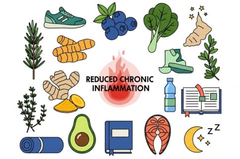 Natural anti-inflammatory foods, herbs, and lifestyle strategies for reducing inflammation