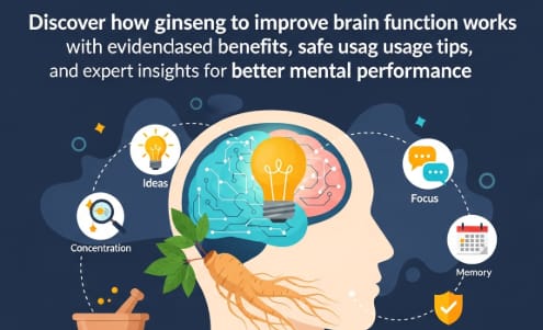 Ginseng to improve brain function herbal root