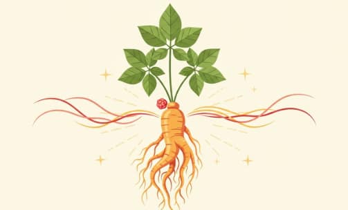Korean ginseng root supporting natural sexual wellness
