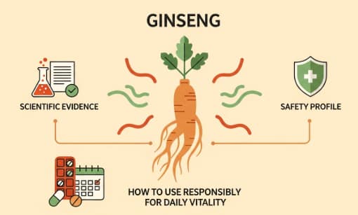 Korean ginseng root used for natural energy balance