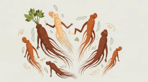 Korean ginseng supporting male energy and vitality