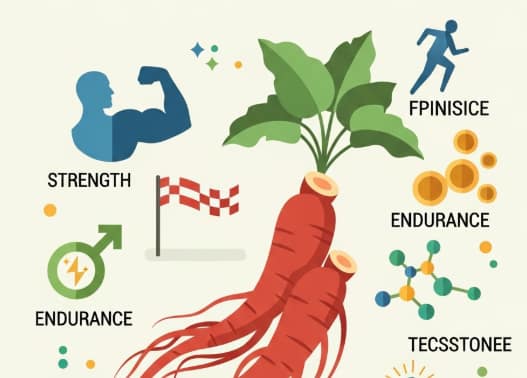 Comparison chart showing Korean ginseng vs synthetic pre workout supplement effects