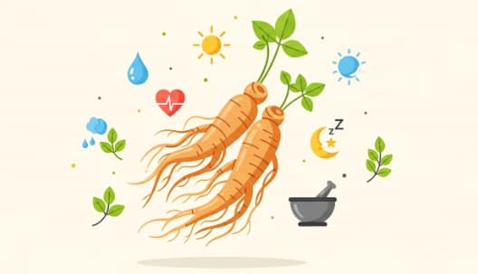 Korean ginseng roots supporting natural wellness solutions
