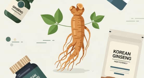 premium Korean ginseng root used in a high quality ginseng supplement