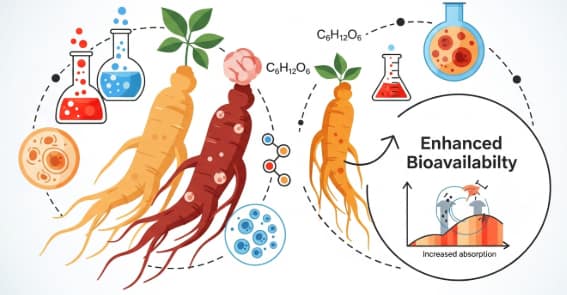health benefits of fermented ginseng with improved absorption