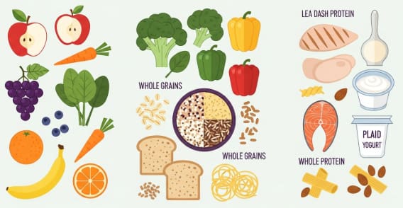 DASH diet foods for lowering high blood pressure