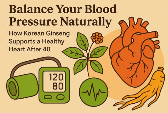 Korean red ginseng supporting healthy blood pressure and circulation
