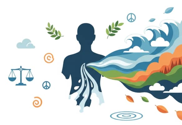 woman practicing mindful breathing outdoors for better health