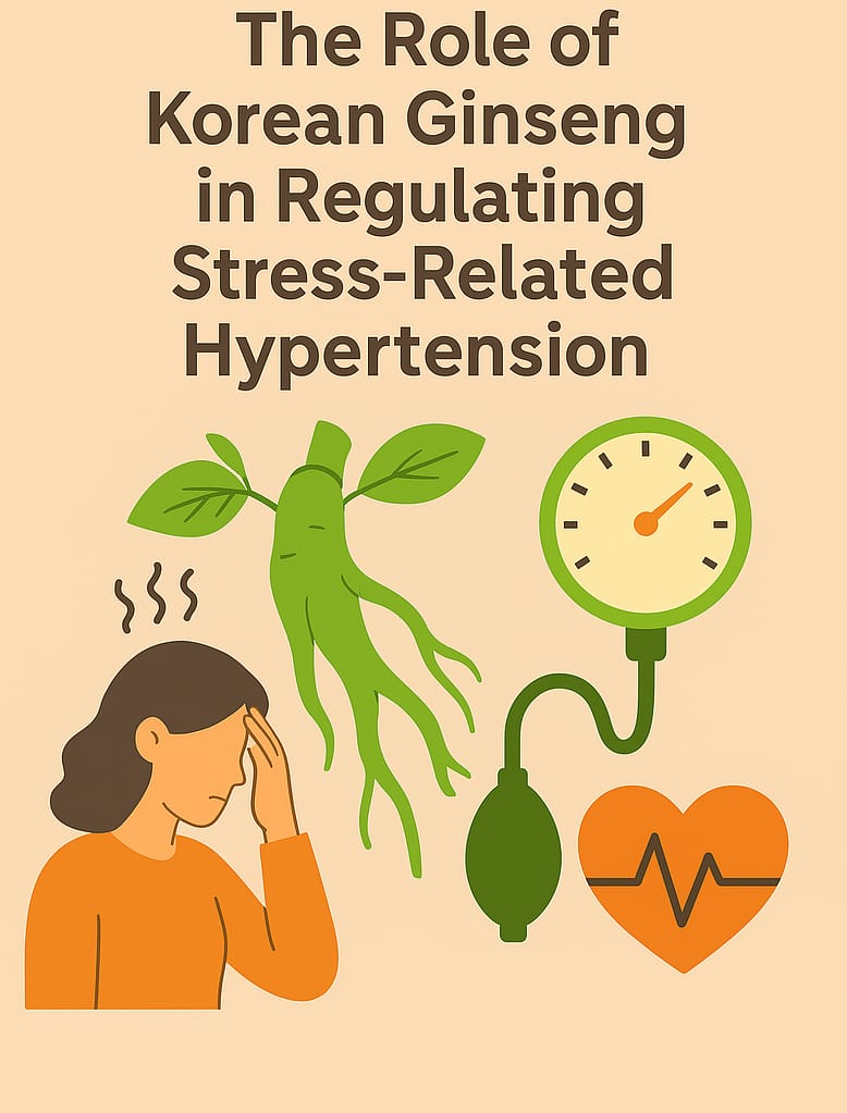 Korean ginseng roots symbolizing stress relief and blood pressure balance