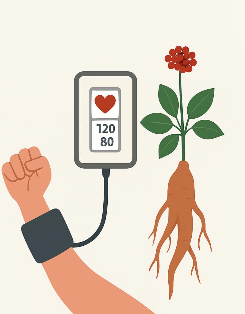 Korean ginseng supporting blood pressure balance and cardiovascular health