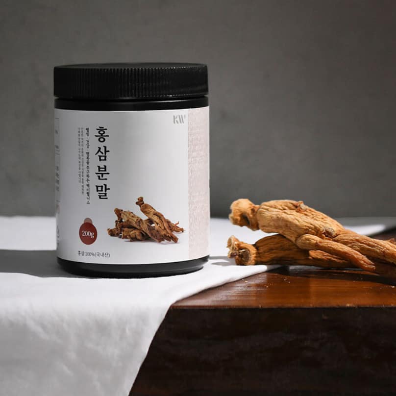 K-Wellness 100% Korean Ginseng Powder, 200 g, ultra-fine additive-free red ginseng