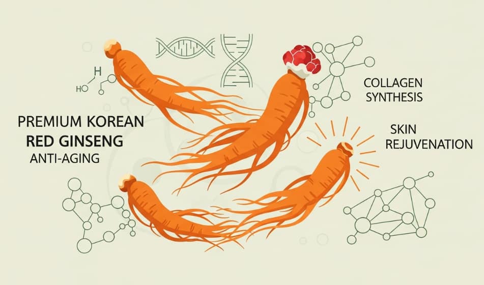 Korean Red Ginseng supporting skin health and anti-aging