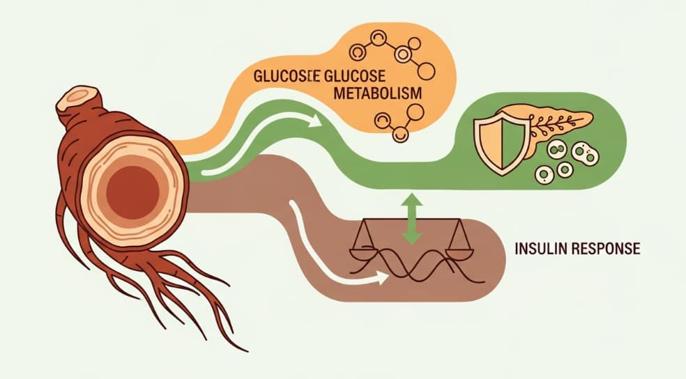 korean-red-ginseng-blood-sugar (2) Korean red ginseng root and capsules supporting blood sugar balance